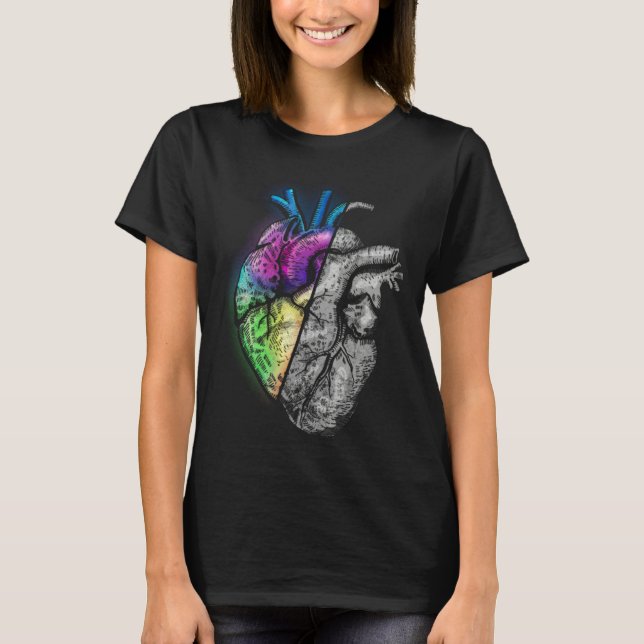 Camiseta Heart in Half With You And Without You Love and (Frente)