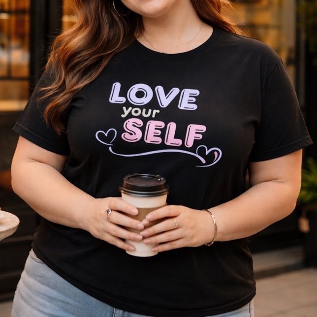 Camiseta Heart Line Ama a Si Mesmo (Criador carregado)