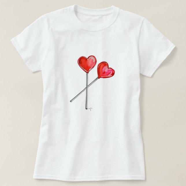 Camiseta Heart Lollies (Frente do Design)