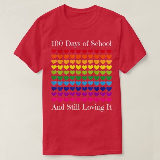 Camiseta "Heart Love" 100 Dias De Menina Professora (Frente do Design)