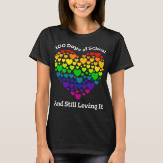 Camiseta "Heart Love" 100 Dias De Professora Garota Gif