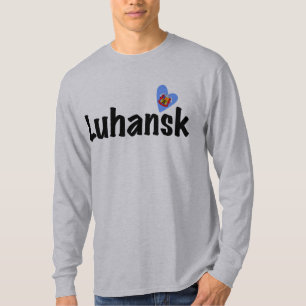 Camiseta Heart Luhansk, Л у а н с г ь, Ucrânia, Eu Amo Luga