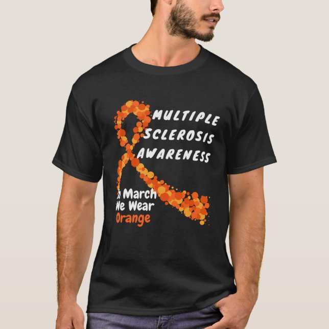 Camiseta Heart MS Multiple Sclerosis Awareness March We Wea (Frente)