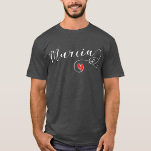 Camiseta Heart Murcia Flag, Cidade de Múrcia, Espanha