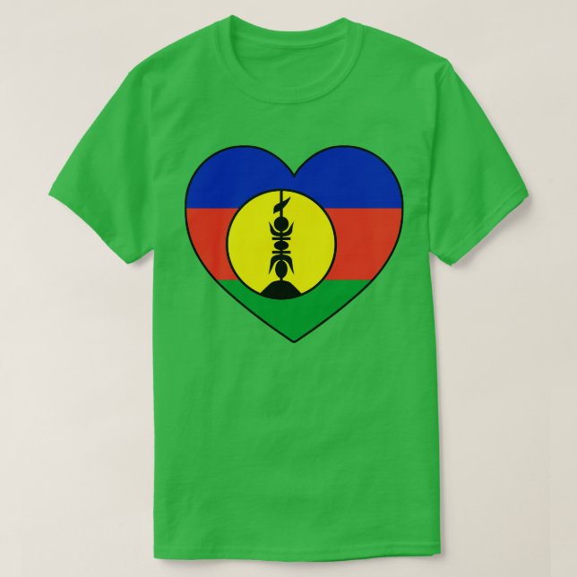 Camiseta Heart New Caledonia (Frente do Design)