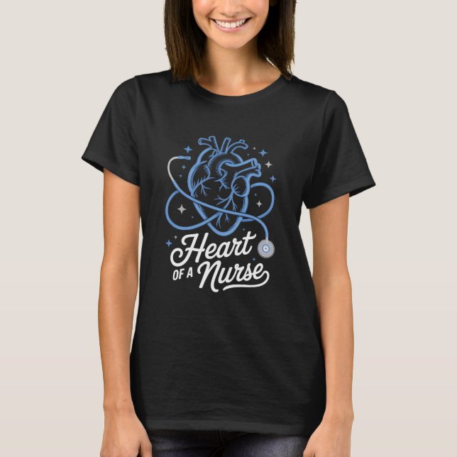 Camiseta Heart of a Nurse Anatomical Cardiac Nursing Gift R (Frente)