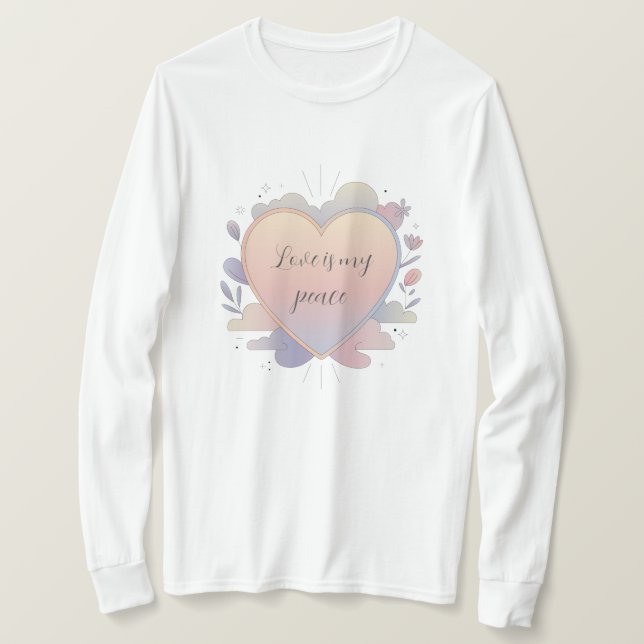 Camiseta Heart Pastel Illustration (Frente do Design)