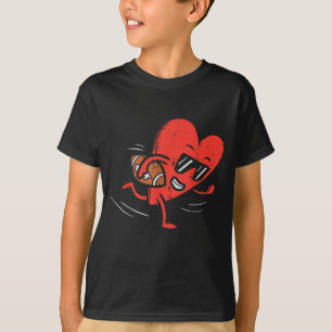 Camiseta Heart Playing American Football Dia de os namorado