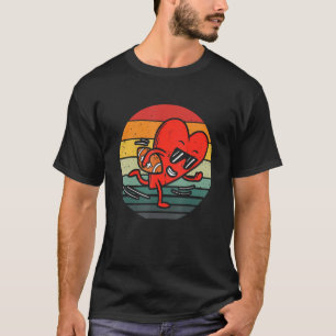 Camiseta Heart Playing American Football Dia de os namorado