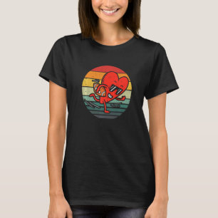 Camiseta Heart Playing American Football Dia de os namorado