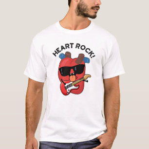 Camiseta Heart Rock Funny Music Pun