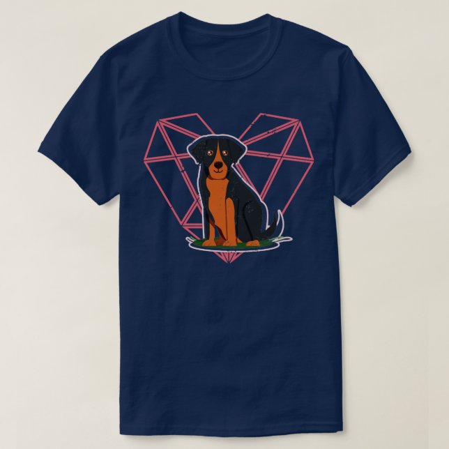 Camiseta Heart Rottweiler (Frente do Design)