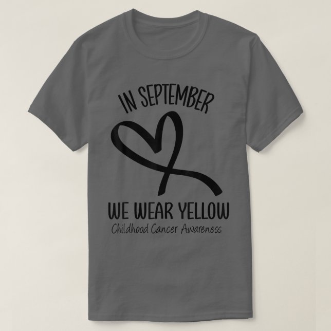 Camiseta "Heart Setembro" Vestimos "Cancer Amarelo da Infân (Frente do Design)