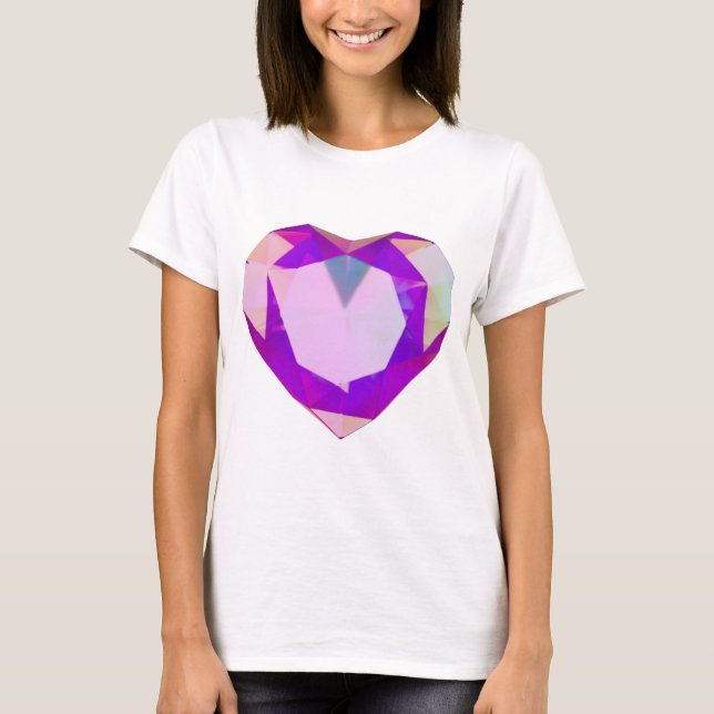 Camiseta Heart shaped diamond t shirt (Frente)
