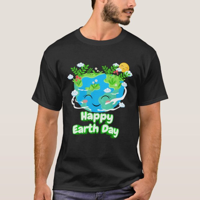 Camiseta Heart Shaped Earth Day Everyday Bees World Environ (Frente)