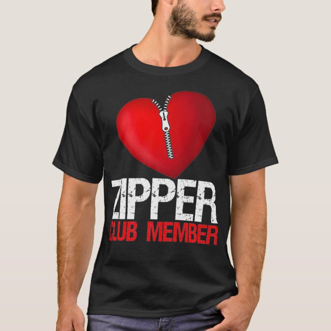 Camiseta Heart Surgery Patient - Zipper Club Member Funny (Frente)