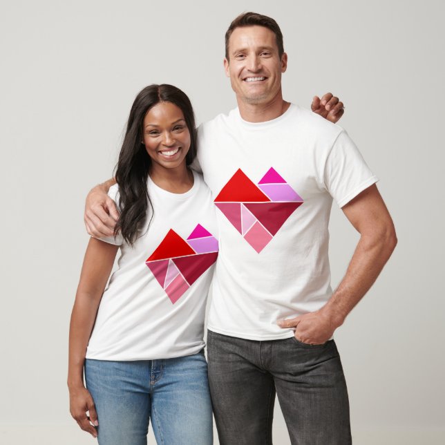 Camiseta Heart Tangram (Unissex)