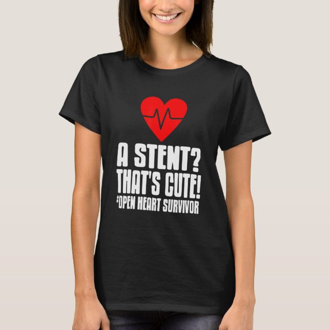 Camiseta Heart Transplan Survivor Design for Post Attack Re (Frente)