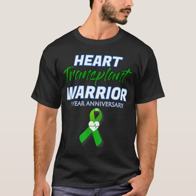 Camiseta Heart Transplant 5 Year Anniversary Warrior Patien (Frente)