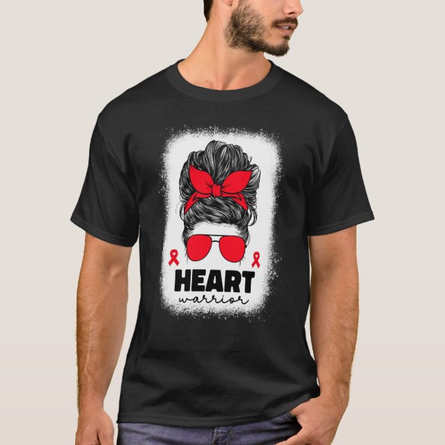 Camiseta Heart Warrior For Women Mom Heart Disease Awarenes (Frente)