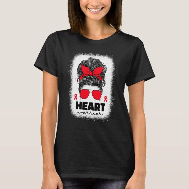 Camiseta Heart Warrior For Women Mom Heart Disease Awarenes (Frente)