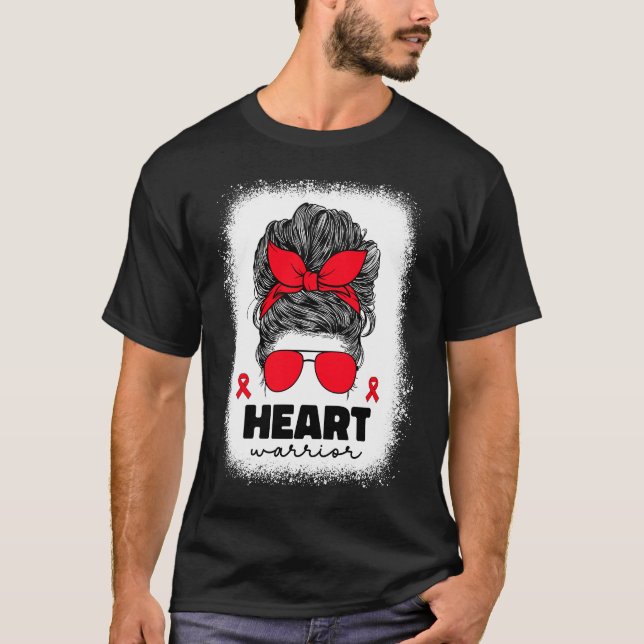 Camiseta Heart Warrior For Women Mom Heart Disease Awarenes (Frente)