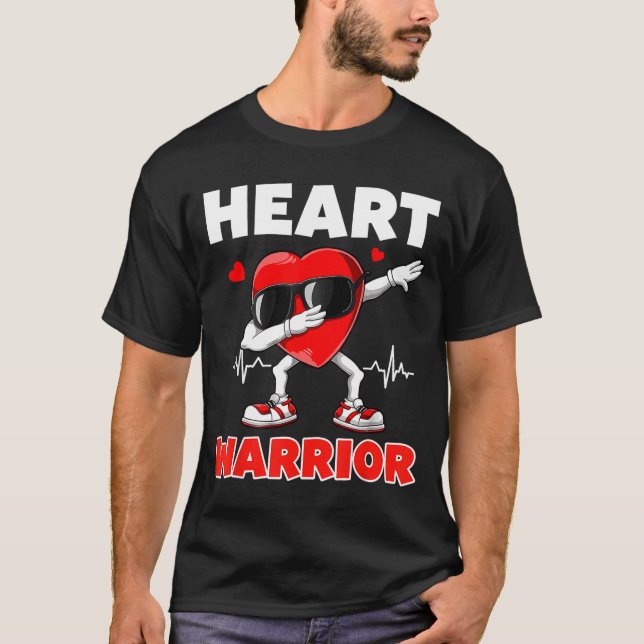 Camiseta Heart Warrior Heart Disease Awareness Month Red He (Frente)