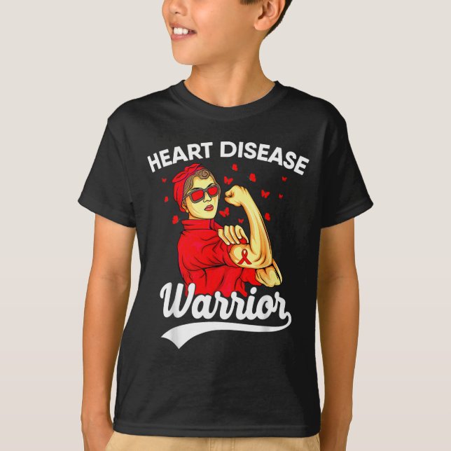 Camiseta Heart Warrior Unbreakable Women Red Heart Disease  (Frente)