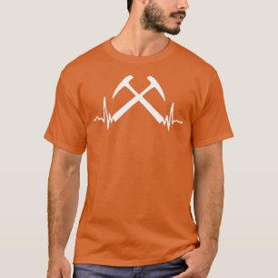 Camiseta Heartbeat Double Rock Hammers Geology Rockhound