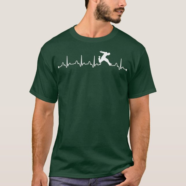 Camiseta Heartbeat EKG  Parkour Heartbeat Love Gift (Frente)