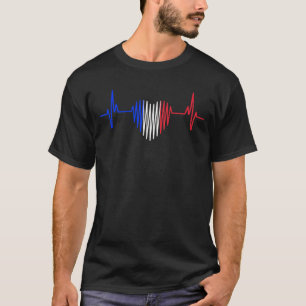 Camiseta Heartbeat French Flag