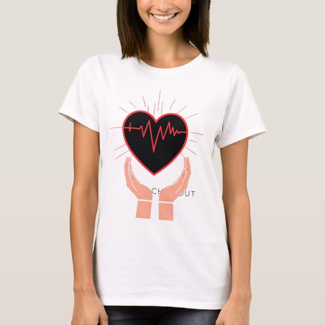 Camiseta Heartbeat in Hands Nurse T-Shirt (Frente)