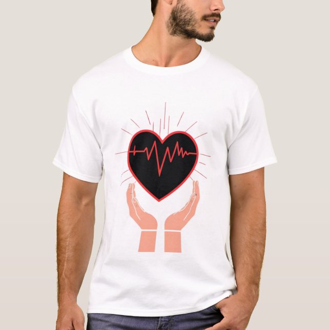 Camiseta Heartbeat in Hands Nurse T-Shirt (Frente)
