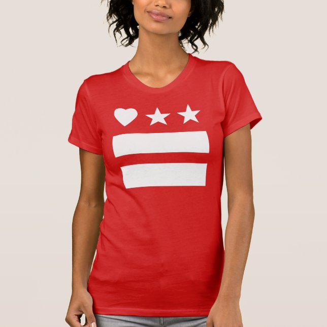 Camiseta HeartDC reverso no t-shirt vermelho (Frente)