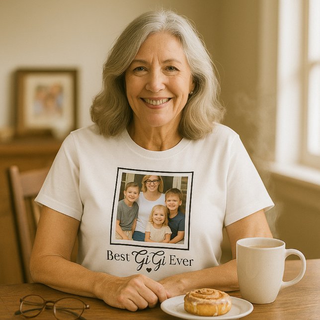 Camiseta Heartful Best GiGi Ever Grandma Appreciation Photo (Criador carregado)