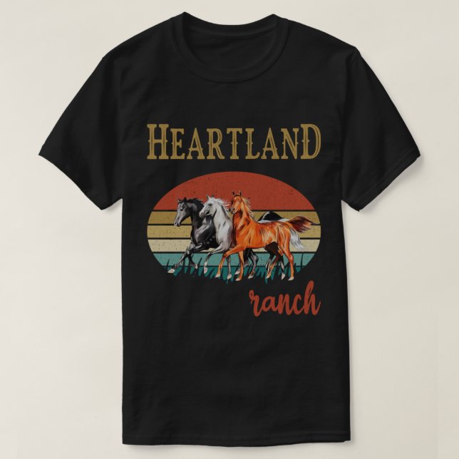 Camiseta Heartland,Heartland Ranch,sunset heartland,Heartla (Frente do Design)