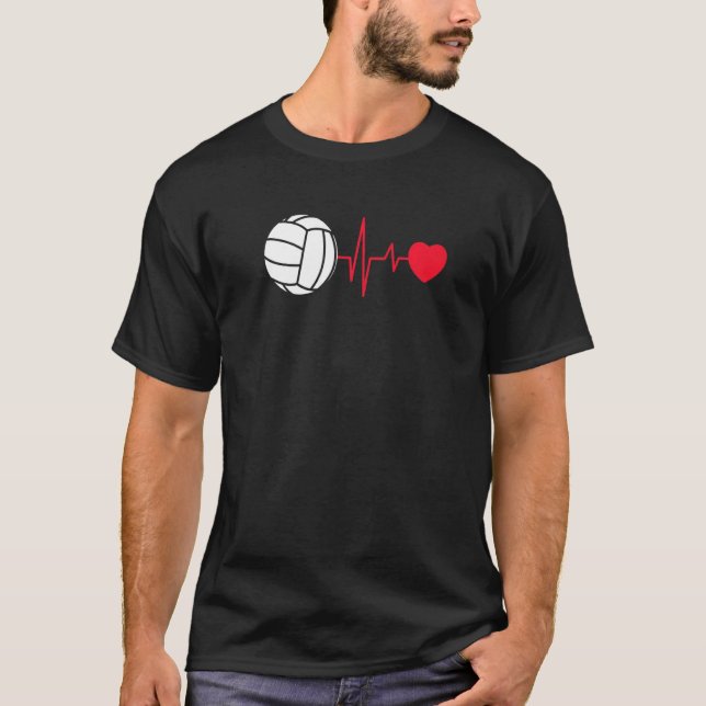 Camiseta Heartline Sports Volleyball ball Love Heart Lifeli (Frente)