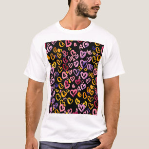 Camiseta Hearts Galore: Padrão Sem Costura De Aquarela