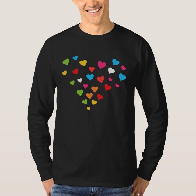 Camiseta Hearts in Heart Best friends Couples Valentine s D (Frente)