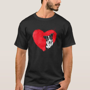 Camiseta Hearts Jack Russell Terrier Dog Namorados