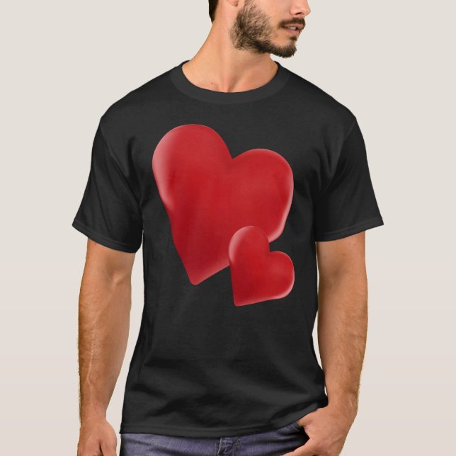 Camiseta Hearts Pattern Valentines Day Cute Love V Day Paja (Frente)