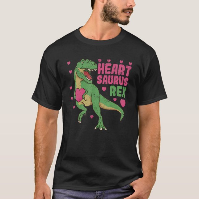 Camiseta Heartsaurus Rex Dab Dance Heart Dino Valentines Da (Frente)