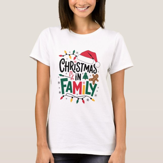 Camiseta Heartwarming Christmas in Family T-Shirt for Festi (Frente)
