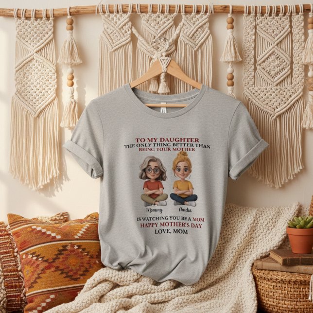 Camiseta Heartwarming Motherhood Mother Daughter Bond (Criador carregado)