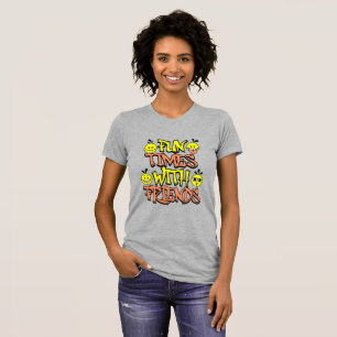Camiseta Heather Grey "Fun Times With Friends" Fem