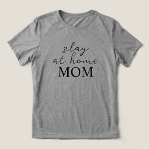Camiseta Heather Grey Minimalista de Mãe que Domin