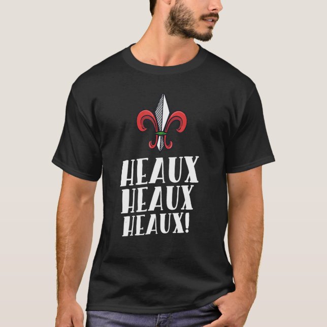 Camiseta Heaux Heaux Heaux Cajun Christmas Louisiana Xmas N (Frente)