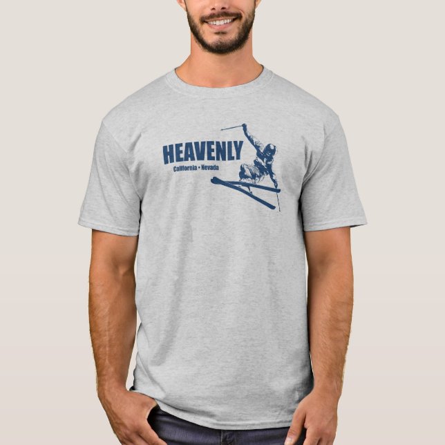 Camiseta Heavenski Resort California Nevada Skier (Frente)