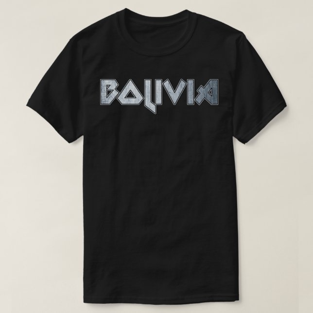 Camiseta Heavy metal Bolivia (Frente do Design)