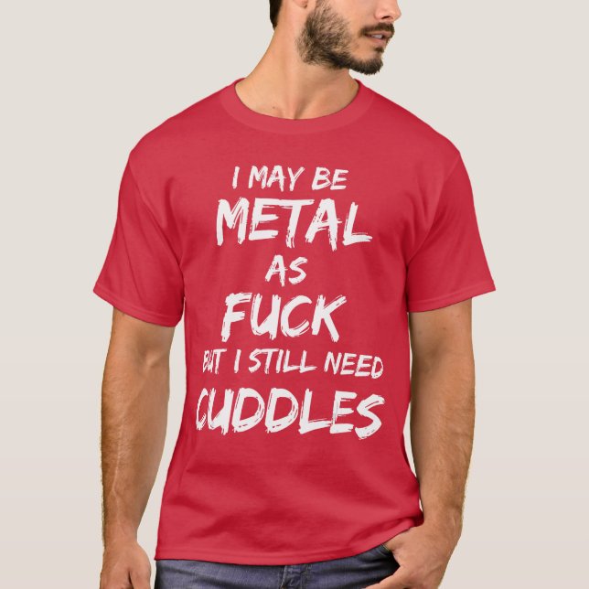 Camiseta Heavy Metal Music Fan Funny Metalhead Cuddles Gift (Frente)